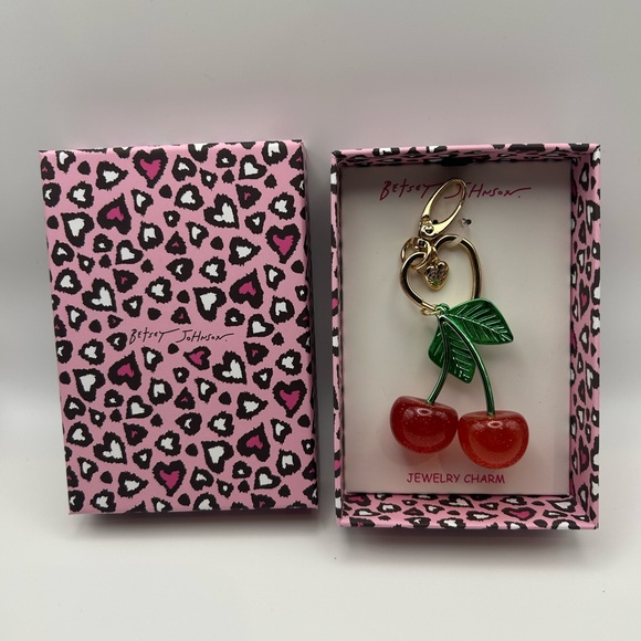Betsey Johnson Accessories - *New* Betsey Johnson Red Cherry Charm Keychain